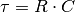 \tau = R \cdot C