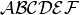 \mathcal{ABCDEF}