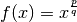 f(x) = x ^{\frac{p}{q}}