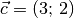 \vec{c} = (3;\, 2)