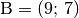 \mathrm{B} = (9;\, 7)