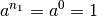 a^{n_1} = a^0 = 1