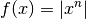 f(x) =
| x^n|