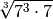 \sqrt[3]{7^3
\cdot 7}