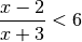 \frac{x-2}{x+3} < 6