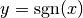 y = \text{sgn}(x)