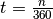 t = \frac{n}{360}