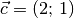 \vec{c} = (2;\, 1)