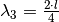 \lambda_3 = \frac{2 \cdot l}{4}