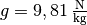 g =
\unit[9,81]{\frac{N}{kg}}