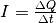 I = \frac{\Delta Q}{\Delta
t}