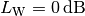 L_{\mathrm{W}}=\unit[0]{dB}