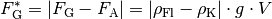 F_{\mathrm{G}}^{*} = | F_{\mathrm{G}} - F_{\mathrm{A}} | = | \rho_{\mathrm{Fl}} - \rho
_{\mathrm{K}} | \cdot g \cdot V