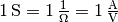 \unit[1]{S} =
\unit[1]{\frac{1}{\Omega}} = \unit[1]{\frac{A}{V}}