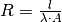 R = \frac{l}{\lambda \cdot A}