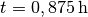 t=
\unit[0,875]{h}