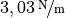 \unitfrac[3,03]{N}{m}