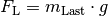 F_{\mathrm{L}}
= m_{\mathrm{Last}} \cdot g