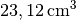 \unit[23,12]{cm^3}