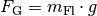 F_{\mathrm{G}} = m_{\mathrm{Fl}} \cdot g