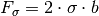 F_{\mathrm{\sigma}} = 2 \cdot \sigma \cdot b