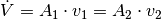 \dot{V} = A_1 \cdot v_1 = A_2 \cdot v_2