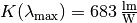 K (\lambda_{\mathrm{max}}) = \unit[683]{\frac{lm}{W}}