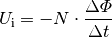 U_{\mathrm{i}} = - N \cdot \frac{\Delta \varPhi}{\Delta t}