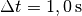 \Delta t = \unit[1,0]{s}