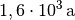 \unit[1,6 \cdot 10^{3}]{a}