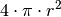 4 \cdot \pi \cdot r^2